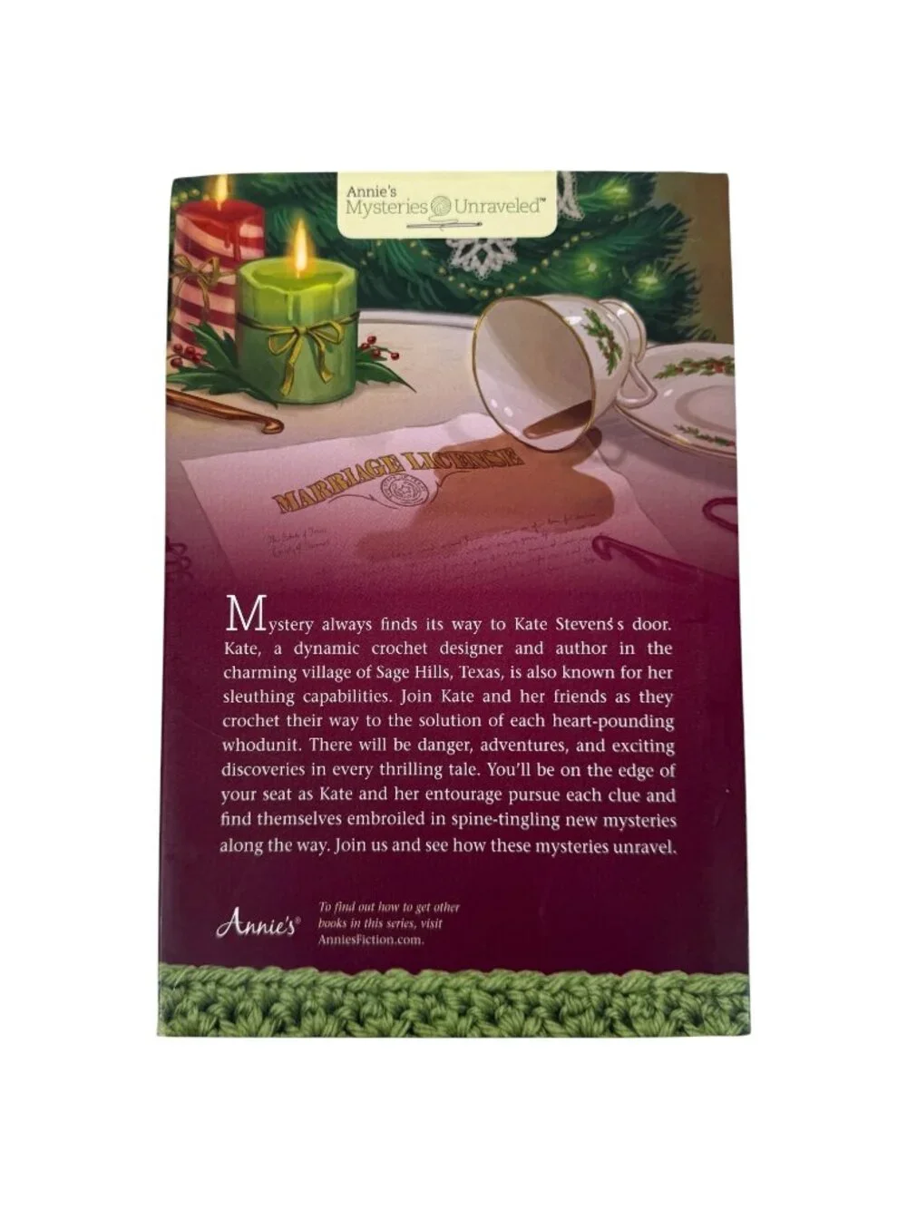 Annies Mysteries Unraveled Series HC Book Designs To Die For & Unraveled Tidings